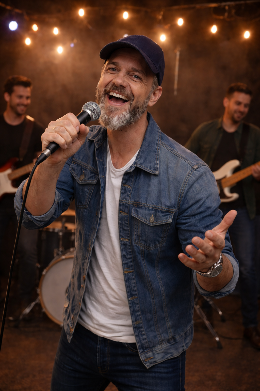 saenger5 saengerin mit mikrofon KI